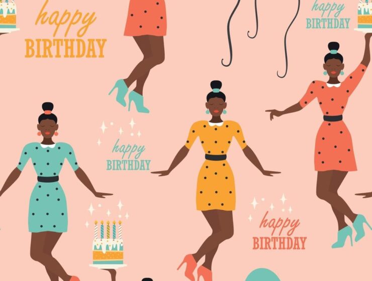 Vrouwen verjaardagskaart