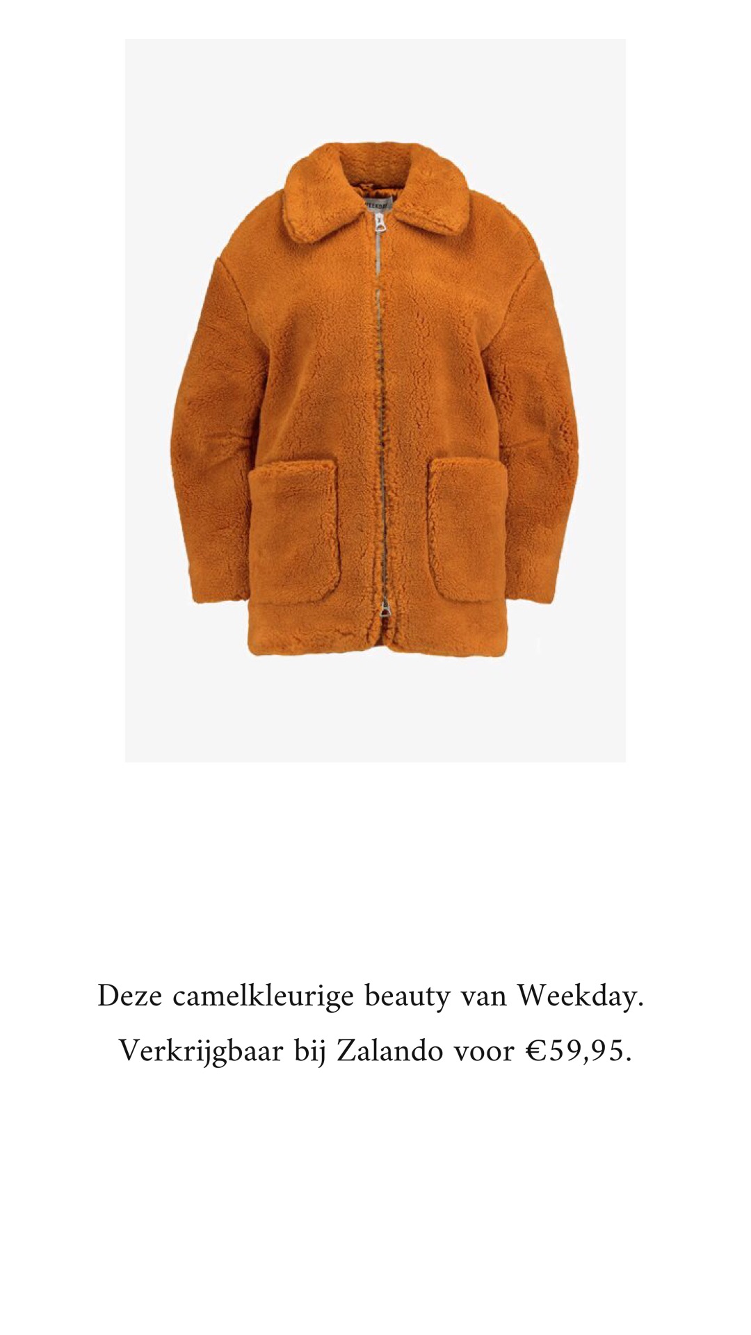 camel teddy coat vrouwenstyle