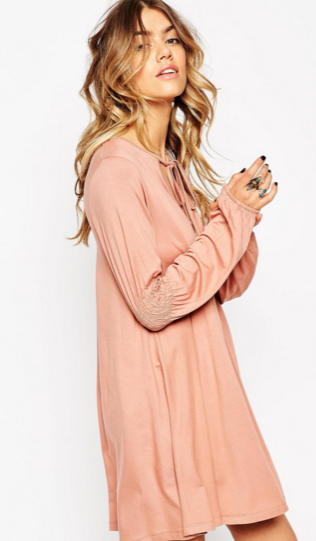asos swing dress pink
